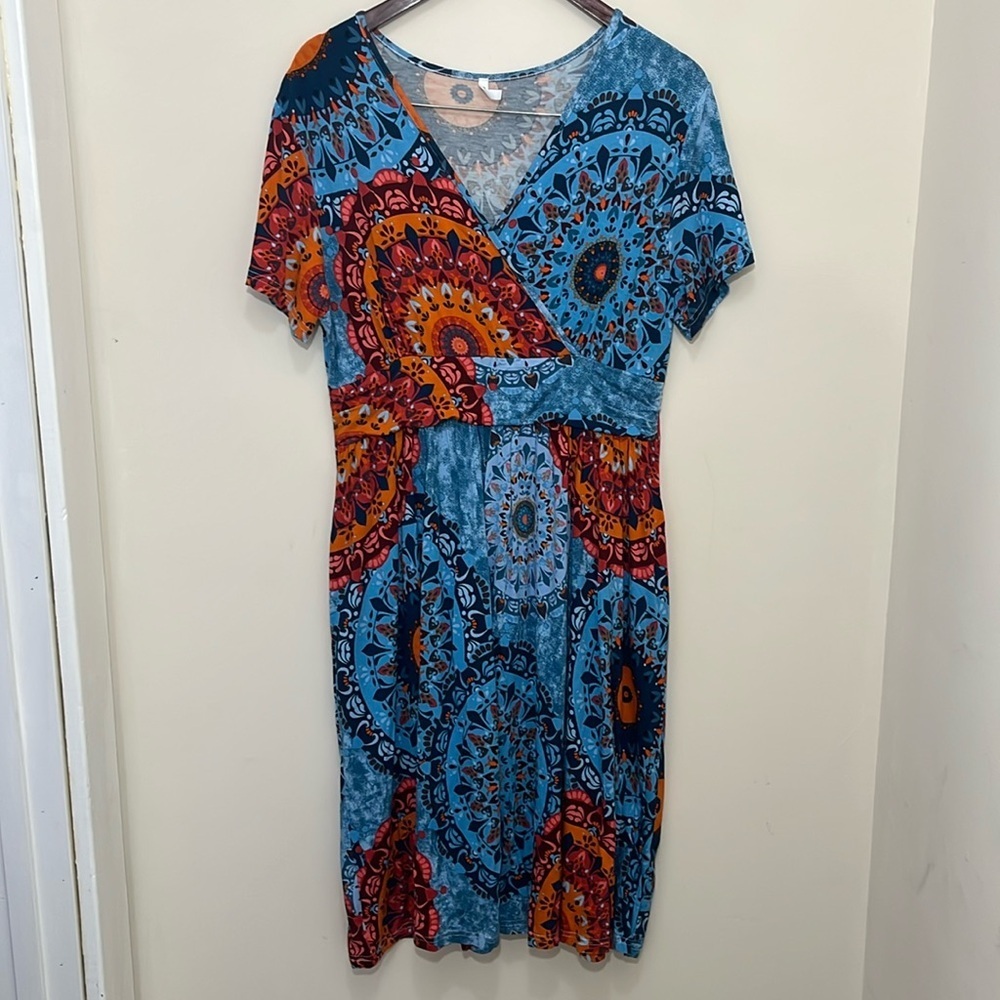 Popyoung Women’s Short Sleeve Dress Size Large